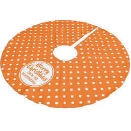 Oranje Polka Dots Kerstboom Rok
