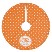 Oranje Polka Dots Kerstboom Rok (Voorkant)