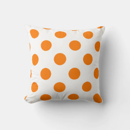 Oranje Polka Dots Pattern Trendy Girly Modern Scha Kussen