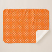 Oranje Polka Dots Sherpa Blanket Deken (Voorkant (horizontaal))
