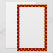 Oranje Polka gestippelde briefpapier (Voorkant / Achterkant)