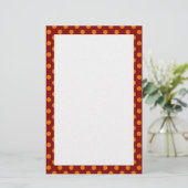 Oranje Polka gestippelde briefpapier (Staand voorkant)