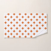 Oranje polka kruist wit bad handdoek (Handdoek)