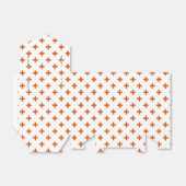 Oranje polka kruist wit bedankdoosjes (Uitgevouwen)