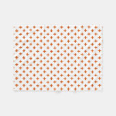 Oranje polka kruist wit fleece deken (Voorkant (Horizontaal))