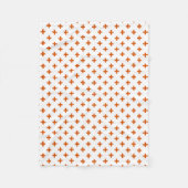 Oranje polka kruist wit fleece deken (Voorkant)