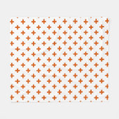 Oranje polka kruist wit fleece deken (Voorkant (Horizontaal))