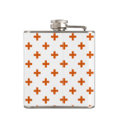 Oranje polka kruist wit heupfles (Achterkant)