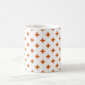 Oranje polka kruist wit koffiemok (Center)