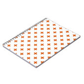 Oranje polka kruist wit notitieboek (Linkerzijde)