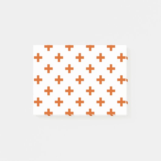 Oranje polka kruist wit post-it® notes (Voorkant)