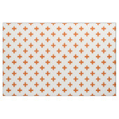 Oranje polka kruist wit stof (Fat Quarter)