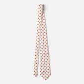 Oranje polka kruist wit stropdas (Achterkant)