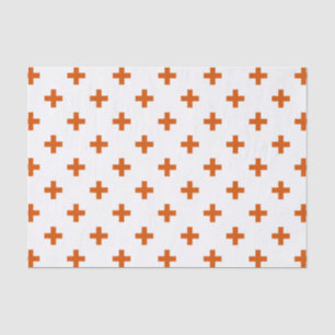 Oranje polka kruist wit tissuepapier