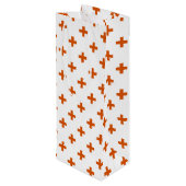 Oranje polka kruist wit wijn cadeautas (Achterkant Gekanteld)