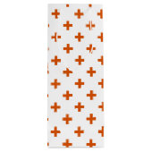 Oranje polka kruist wit wijn cadeautas (Achterkant)