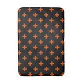 Oranje polka kruist zwart badmat (Voorkant Verticaal)