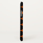 Oranje polka kruist zwart Case-Mate iPhone case (Achterkant / rechts)