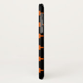 Oranje polka kruist zwart Case-Mate iPhone case (Achterkant/links)