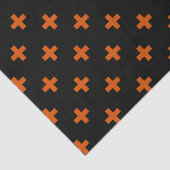 Oranje polka kruist zwart tissuepapier (Detail)