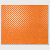 Oranje polka stippen inpakpapier (Vlak)