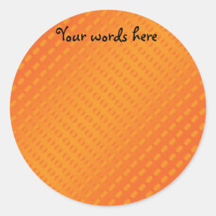 Oranje polka stippen op oranje achtergrond ronde sticker