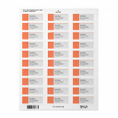 Oranje polkadot etiket (Full Sheet)