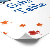 Oranje pomkin Blue  Truck Gifts Table Sign Poster (Hoek)