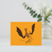 Oranje pomkin Dragon Briefkaart (Staand voorkant)