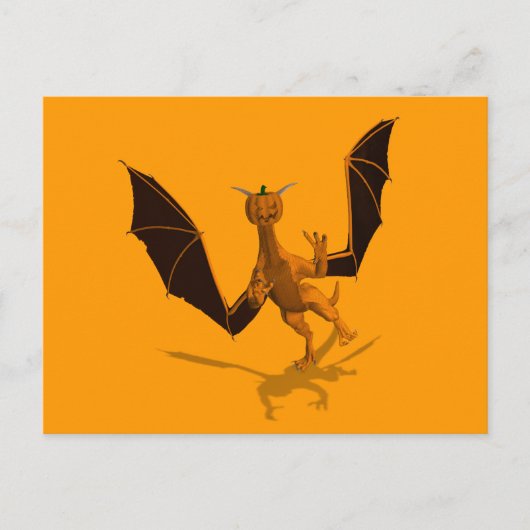 Oranje pomkin Dragon Briefkaart (Voorkant)