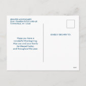 Oranje pomkin Faux Confetti Happy Thanksgiving Feestdagenkaart (Achterkant)