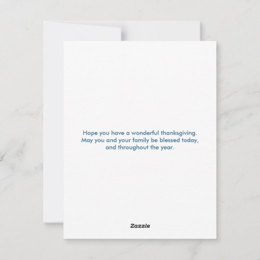 Oranje pomkin Happy Thanksgiving Feestdagenkaart (Achterkant)