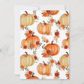 Oranje pomkins Autumn | BABY SHOWER Kaart (Achterkant)