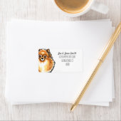 Oranje Pommeren Aangepaste Kleur Etiket (Insitu)