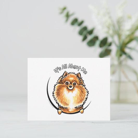 Oranje Pommeren IAAM Briefkaart (Staand voorkant)