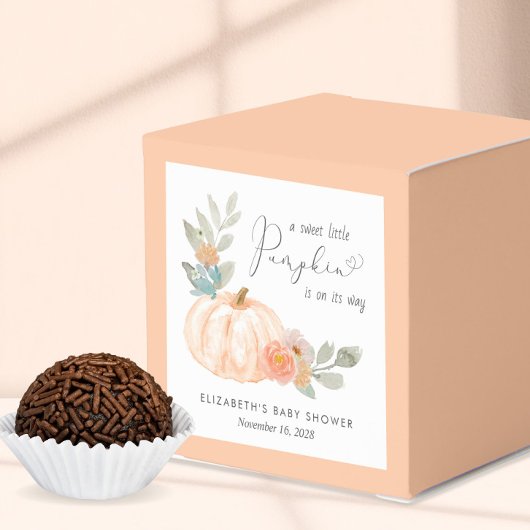 Oranje pompoen Baby shower dank u Bedankdoosjes