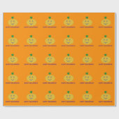 Oranje pompoen cadeaupapier (Vlak)