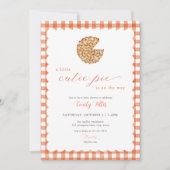 Oranje pompoen cutie taart Baby shower uitnodiging (Voorkant)