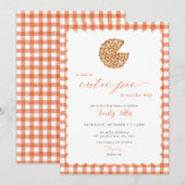 Oranje pompoen cutie taart Baby shower uitnodiging (Voorkant / Achterkant)