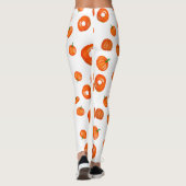 Oranje pompoen donuts grafische Leggings (Achterkant)