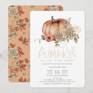 Oranje pompoen en Baby shower van White Dahlia Kaart