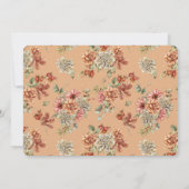 Oranje pompoen en White Dahlia Foto 1e verjaardag Kaart (Achterkant)