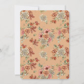 Oranje pompoen en White Dahlia Virtual Baby shower Kaart (Achterkant)