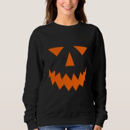Oranje pompoen Face Sweatshirt