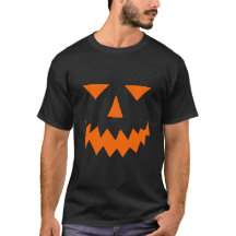 Oranje pompoen Face T-Shirt