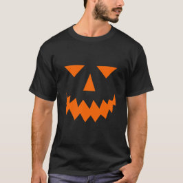 Oranje pompoen Face T-Shirt