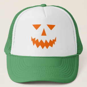 Oranje pompoen Face Trucker Hat Pet