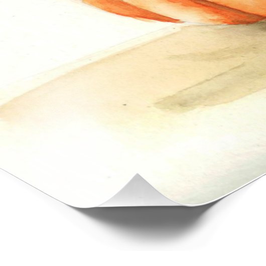 Oranje pompoen foto afdruk (Hoek)