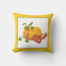 Oranje pompoen, gele herfst Thanksgiving Buitenkussen