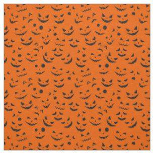 Oranje pompoen glimlachen Happy Halloween Modern Stof